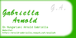 gabriella arnold business card
